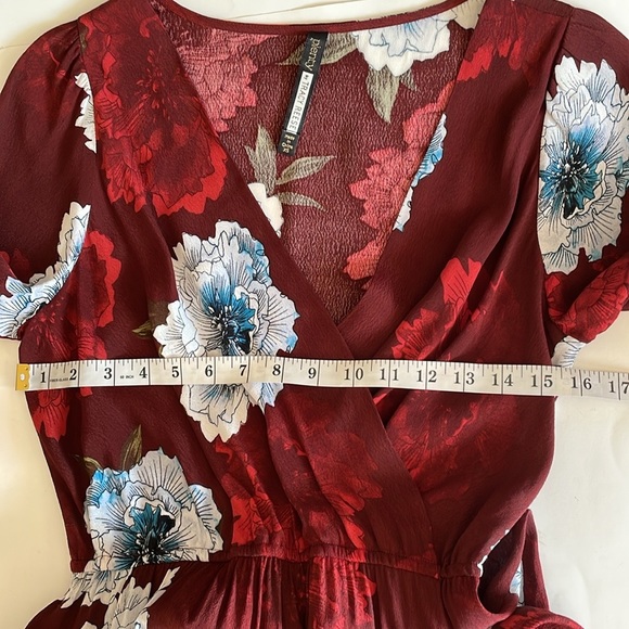 Plenty by Tracy Reese aleah floral surplice wrap ruffle midi dress size XS - Picture 7 of 8